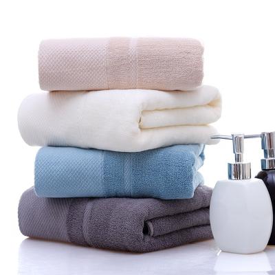 中国 factory wholesale 100 cotton hot selling 40s solid plain home hotel use bath towel customized logo 販売のため