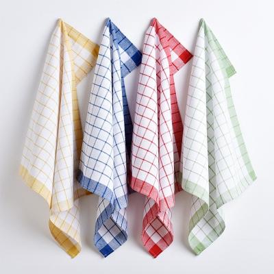 中国 70% Cotton 30% Polyester Kitchen Tea Towel Yarn Dyed Cleaning Cloth 販売のため