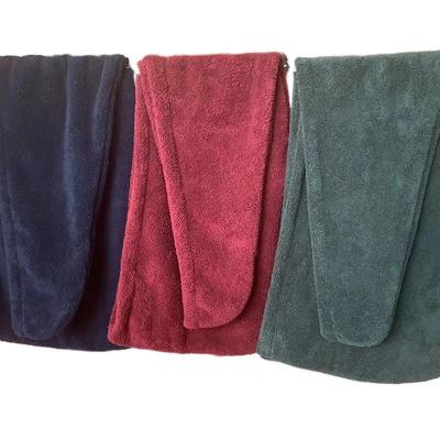 China Microfiber Absorbent Plain Bath Towels 300gsm  Triangle Shape Hair Drying for sale