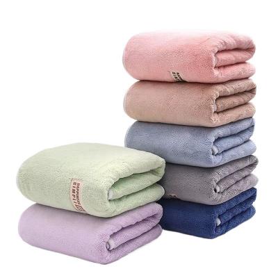 中国 factory wholesale 85%polyester 15%nylon coral fleece microfiber quick dry thick high weight 550gsm bathroom body bath towel 販売のため