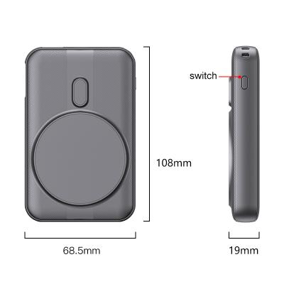 China Magnetic Slim Powerbank 10000 Mah Strong Magnetic Portable Mobile Phone Power Bank Wireless Charger For Iphone 12 pro Max Travel for sale