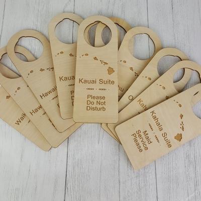 China China Custom Engraved Wooden Door Hanger for sale