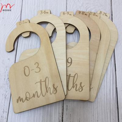 China China Eco-Friendly Wooden Baby Nursery Closet Dividers Newborn 12 Months Clothes Organizers for sale