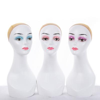 China With Wig PVC Female Mannequin Head With Shoulder For Wig Display Jewelry Women Mannequin Heads With Shoulder Wholesale for sale