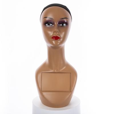 China Wholesale With Wig Training Mannequin Head With Wig Shoulders Double Heads Black Female Realistic Half Display 1PC Body for sale