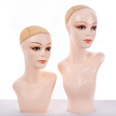 China With Wig Female Professional Cosmetology Wholesale Mannequin Head For Wigs Jewelry Display Wig Mannequin Heads for sale