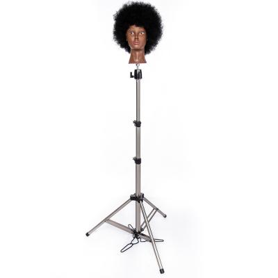 China Strong Adjustable Hair Wig Stand Holder Tripod Stand Hair Stylist Mannequin Head for sale