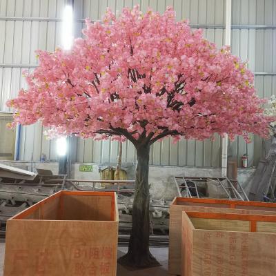 China Eco-friendly Cherry Trees Pink Flower Artificial Tree Cherry Blossom Tree For Indoor Wedding Decoration for sale