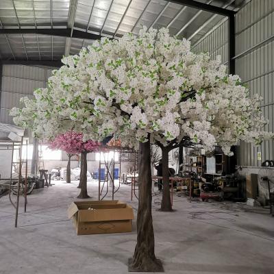 China Large Eco-friendly Artificial Pink Cherry Blossom Tree Faux Cherry Tree Sakura Cherry Blossom Tree Wedding Decoration for sale