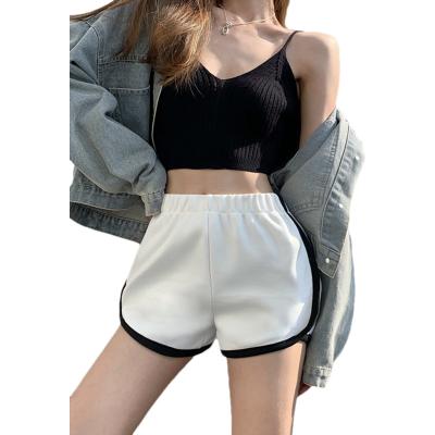 China 2022 Anti-wrinkle casual white sports shorts women's summer thin loose high waist wide leg runner pajamas for sale