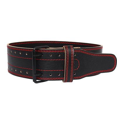 China High Quality Durable Belt Waist Support Gym Fitness Power Workout Weightlifting Belt Factory Customized Cow Leather Weightlifting Belt for sale