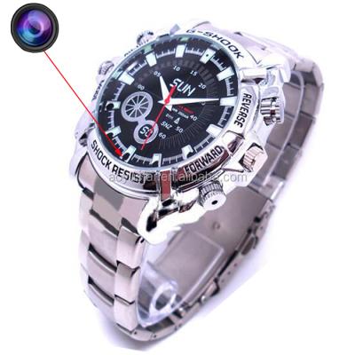 China NIGHT VISION Support 16GB 1080P IR Night Vision Waterproof Stainless Steel Spy Watch Camera for sale