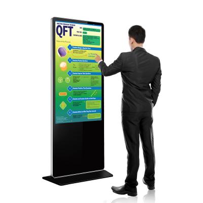 China KINGONE Indoor 43 55 Inch Digital Signage Display Kiosk Android Network TV Rack Interactive Vertical Indoor LCD Advertising Screen for sale