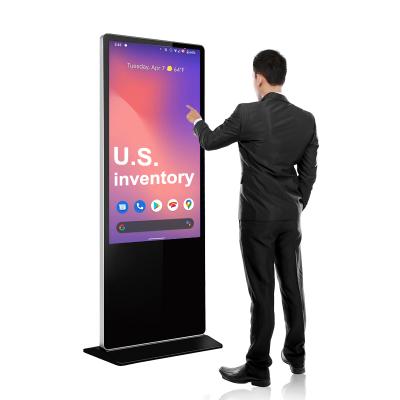 China US Inventory Free Shipping Indoor Floor Stand VCR Android Advertise Display Advertising Interactive LCD Digital Signage for sale