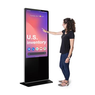 China Free Shipping US Inventory Indoor Full HD 1920x1080 LCD Advertising Monitor Panels Stand Touch Screen Vertical Digital Signage Display for sale