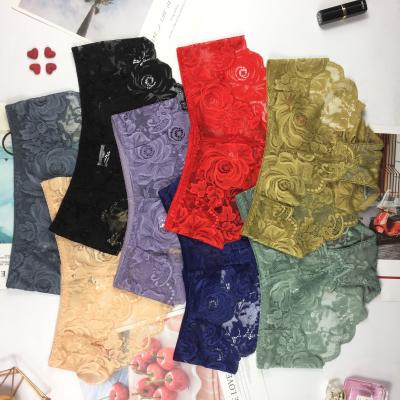 China Breathable Lace French Hip Wrap Traceless Underwear Ladies High Elastic Waist 7325# for sale