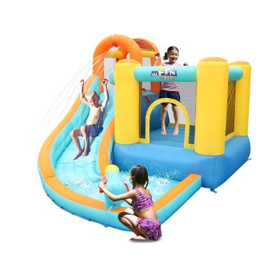 China Oxford Cloth PVC Small Trampoline Small Trampoline Indoor Outdoor Home Inflatable Trampoline Children's Water Slide Naughty Castle for sale