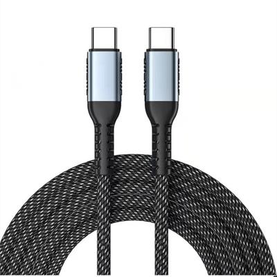 China New 100W 5A USB Fast Charging Fast Charging Nylon Type C to C Cable Speed ​​for Mobile Phone Laptop for sale