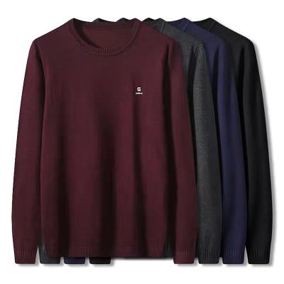 China Autumn Pullover Loose Top Men's Round Neck Anti-shrink Spring Fashion Knit Plus Size Sweater for sale