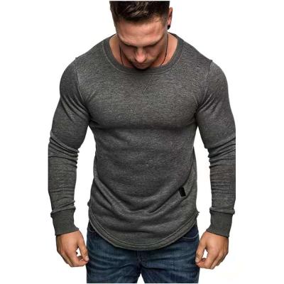 China Anti-wrinkle Solid Color Autumn/Winter Men's Casual Long Sleeve T-shirt Men's Begging Shirt for sale