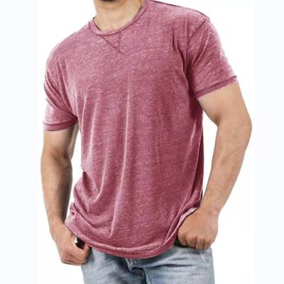 China Anti-Wrinkle Summer Solid Color Shorts Sleeve Men's Casual T-Shirt Men's Begging Shirt for sale