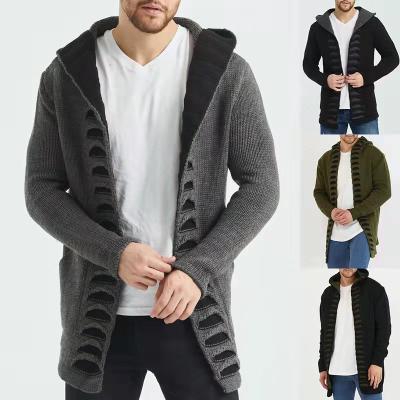 China Anti-wrinkle Autumn/Winter Cardigan Jacket Men's Solid Color Sweater for sale