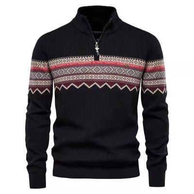 China Anti-wrinkle Sweater Men's Autumn/Winter Sweater Men's Business Casual Long Sleeve Business Casual Knitted Sweater for sale