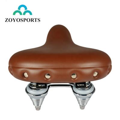 China ZOYOSPORTS Bicycle Saddle Leather Bike Seat Comfort Soft Soft Bicycle Saddle for sale