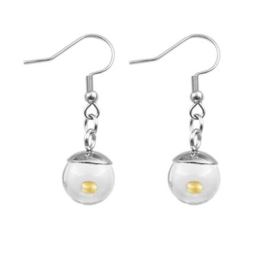 China Real Mustard Seed Ball Religious Handmade Epoxy Earrings Drop Earrings For Women Christian Faith Jewelry Gift for sale