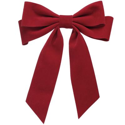 China Oversized Velvet Bow Hair Clip Hairpins For Women Girls Large Red Black Bowknot Barrette Hair Clip Hair Jewelry 2021 Accessories for sale