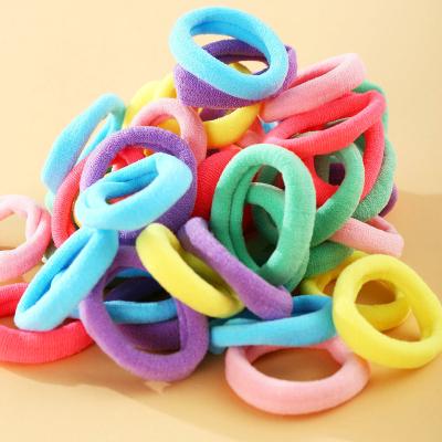 China 50Pcs Cute Solid Nylon Rubber Elastic Hair Bands Rope Hair Bands Kids Girls Kids Small Hair Ponytail Holder Scrunchies Rubber Hair Accessories for sale