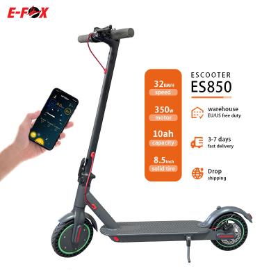 China Unisex E-fox aluminum 8.5inch scooters and electric scooters buy electric scooter 350w foldable electric scooters for sale