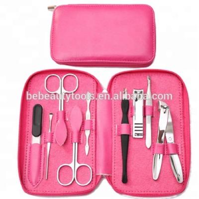 China Pink Lady Promotional Series Complete Professional Grooming Nail Care Tool Kit French Manicure Pedicure Kit for sale