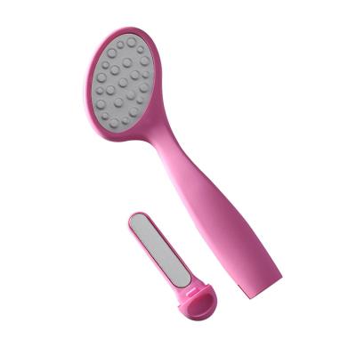 China Foot Cullas Cuticle Remover 2 in 1 Foot Care Dead Pink Skin Remove Pedicure Foot Files with Element File, Beauty Metal Foot Treatment Rasp Files for sale