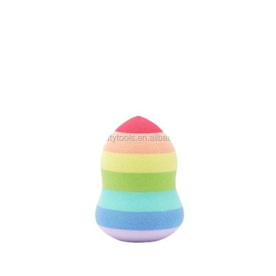 China Bulk Design Washable Free Latex Rainbow Non-latex Beauty Tools Cosmetic Powder Cream and Foundation Makeup Sponge Liquid Blenders for sale