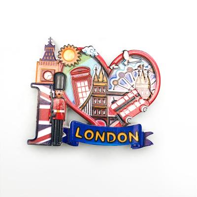 China Shape OEM Hot Sale Personalized Resin Fridge Magnets London Building for sale