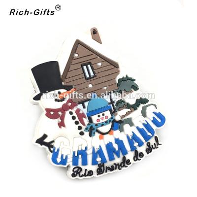 China Custom Soft Shape PVC Christmas Fridge Magnet For Brazil for sale