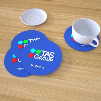 China Custom Logo MOQ 100pcs Silicone Coasters Custom Debossed Logo Sets Soft PVC Rubber Glass Mug for sale