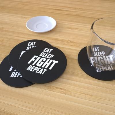 China Personalized Nickel Free Printed Cool Custom Glass PVC Drink Cup Table Coasters for sale