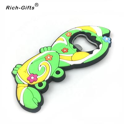 China Wholesale 3D Crab Shape Viable Bottle Opener With Fridge Magnet for sale