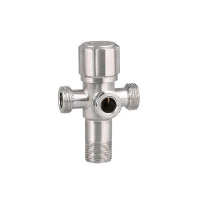 China 304 Brushed Wholesale Price SUS304 SS304 Stainless Steel Outdoor Sanitary Shower 3 Way Toilet Fit Angle Valve for sale