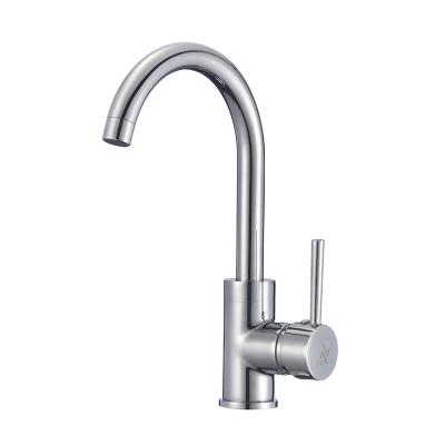 China Modern Luxury Home Bathroom Waterfall Nickel High Quality Brush Plated Brass Basin Faucet for sale