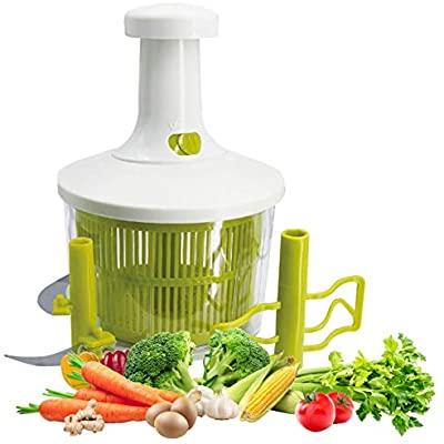 China 1850ml Salad Folding Spinner Viable Hand Pressure Manual Fruits And Vegetables for sale