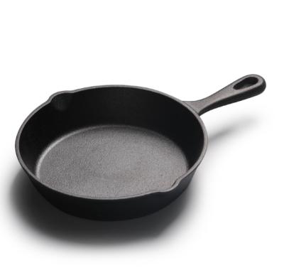 China Minimalist Cast Iron Vegetable Oil Cookware Round Nonstick Pan Frying Pan For Steak Egg Pizza 16cm for sale