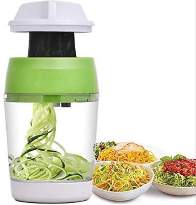 China Sustainable Kitchen Instrument Handheld Vegetable Spiralizer Slicer 3 In 1 Vegetable Spiral Slicer for sale