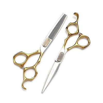 China High Quality Professional 6.0 Inch Hairdressing Thinning Scissors Set Hair Scissors Cutting Thinning Set Barber Shop Salons Shears for sale