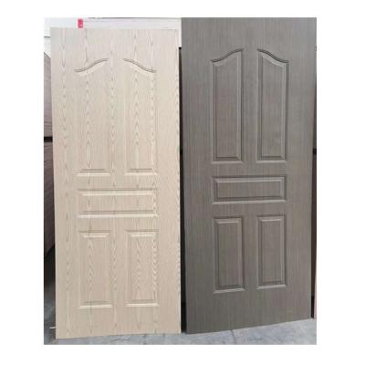 China Decoration 2150*1050*3mm Woodgrain Laminated Oak Veneer Molded Door Skin for sale