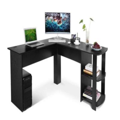 China QIHANG Modern Modern Wooden Computer Table Laptop Notebook Desk Shelf with Storage for Home Workstation for sale