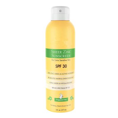 China Moisturizer Private Label Water Resistant Mineral Sunscreen Spray For Sensitive Skin for sale