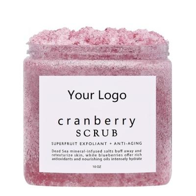 China Exfoliator Private Label Cranberry Face Scrub For Face And Body for sale